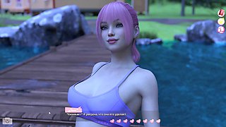 Romantic kiss with big natural tits in Russian