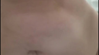 My stepmom taking a shower after fucking, to get the cum out of her.