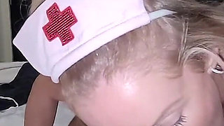 Naughty Cheating Nurse Comes Home with a Pussy Full of Cum for Husband