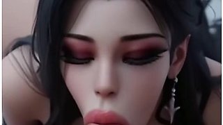 Brunette Vampire With Red Eyes Finger Suck, Passionate Blowjob & Smiling Cowgirl Anal Ride - Car Toon