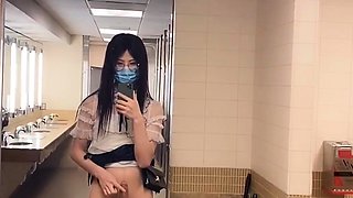 Ebony tranny Brii jerks her black boner in solo masturbation