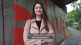 Public agent - college art schoolgirl with Natural Tits dares to have porno outside for first time
