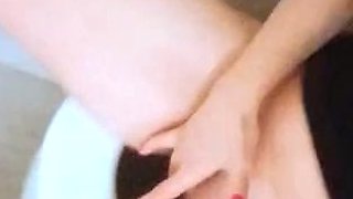 Chubby Brunette Big Boobs Dildo Masturbation