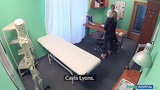 Patient is banged on the docs desk to help her smoking fantasies - faux hospital