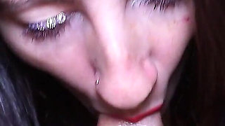 Pregnant Girl Blows Hairy Cock but She Wasn't Ready to Swallow!