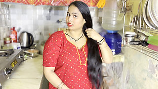 Beautiful Mami Seduced Me While Cooking in Kitchen - Hot Sex
