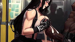 Tifa Searches for Dick on the Train