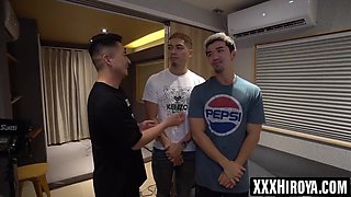 Asian Hunk Hiroya Plows Daniel Before He Takes Andres Waiting Cock With Daniel Montaya And Andre Bolla