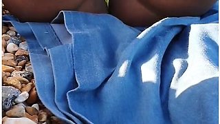 Hot Latina Caught Adjusting Bikini Thong On A Public Beach - Pussy Slip And Cameltoe Pov Candid