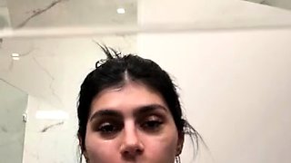 Cute curly brunette solo webcam masturbation