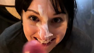 POV Handjob Blowjob cumshot compilation