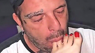 Cuckold Submissive to His Wife Being Humiliated and Sodomized in Order to Cum.