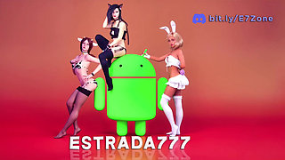 Follow the leader #2 the girls are touching each other