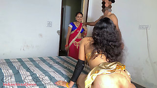 Beautiful Wife Returns Home From the Market and Is Shocked to Find Her Husband Having Sex with Her Stepsister-in-law in Hindi Au
