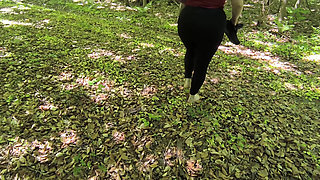 Spanking Her Naked Ass in the Woods