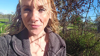 Petite Blonde Gets Massive Facial In Sex Swing