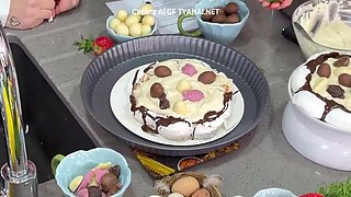Beautiful blondes Ava and Paola tempt chef into kitchen orgy