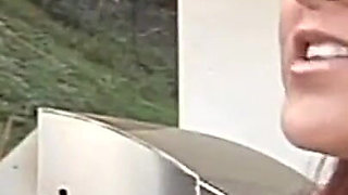 White Teen Sucking a Monster Black Cock Too Big for Her Mouth