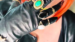 Who Doesn't Love This British Tart Smoking For You In Leather Gloves & Rings! Tina Snua Smoker