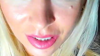 Stocking POV Sloppy BJ to Missionary Dildo Fuck