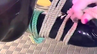 Suspended in Rope for a Good Fisting