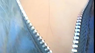 Solo brunette masturbation and striptease