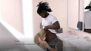 The Spellbook -gameplay - Roleplay - Aria with Darius - Girlfriend Fucks BBC in Club Bathroom